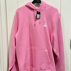 Stussy Overdyed Stock Logo Hoodie 'Pink'